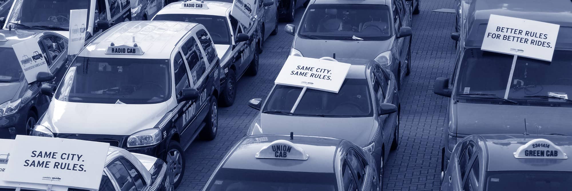 Protestation against Uber