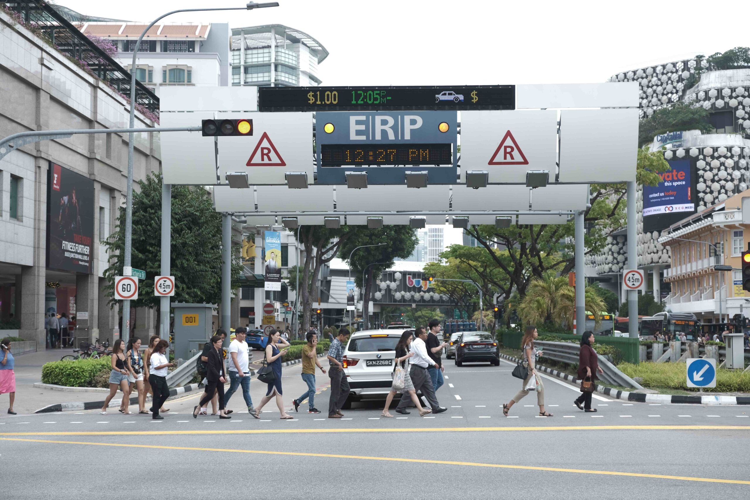 Péage urbain à Singapour (Source : Camille Combe) / City toll in Singapore