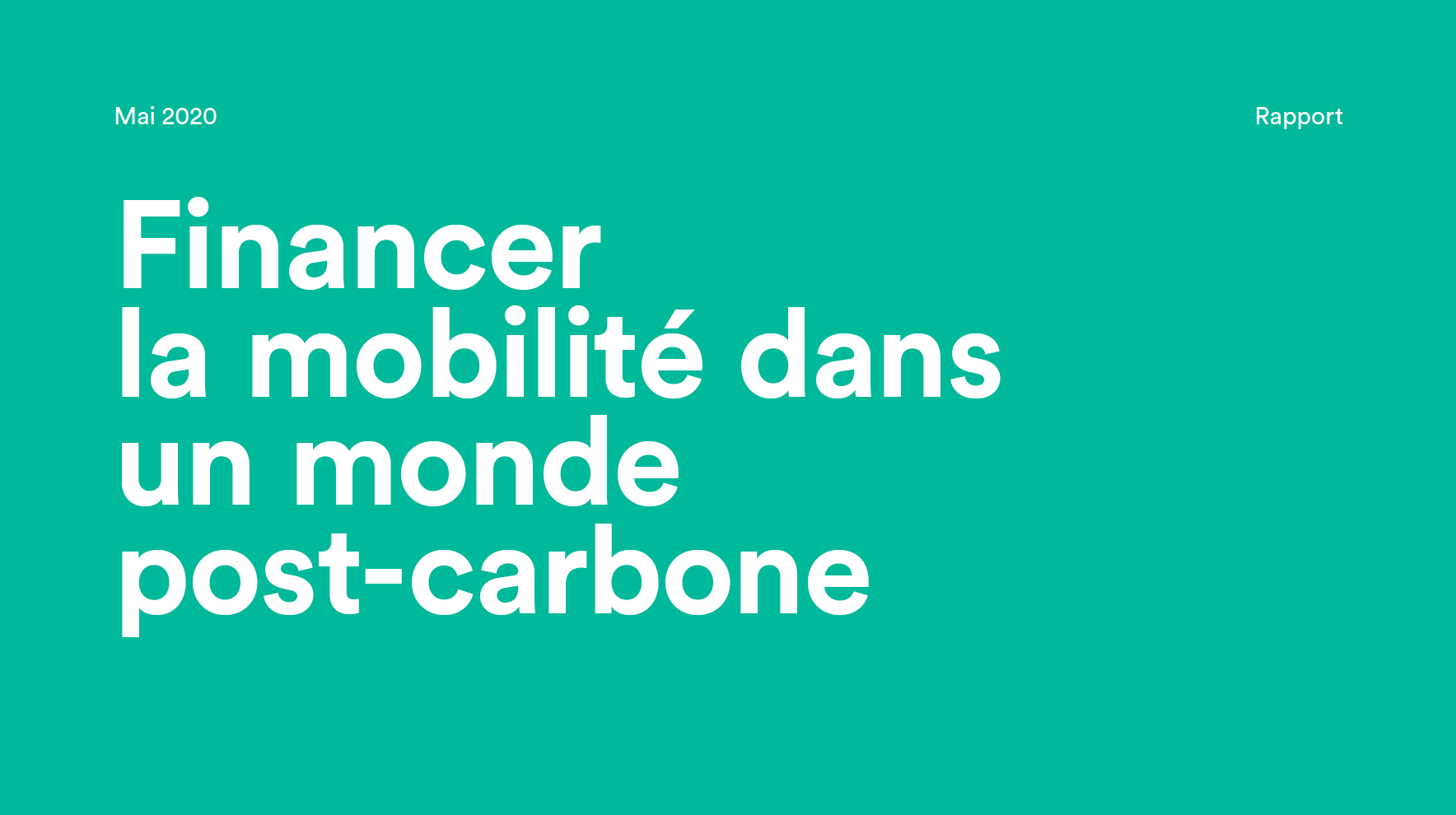 Financer la mobilité dans un monde post-carbone