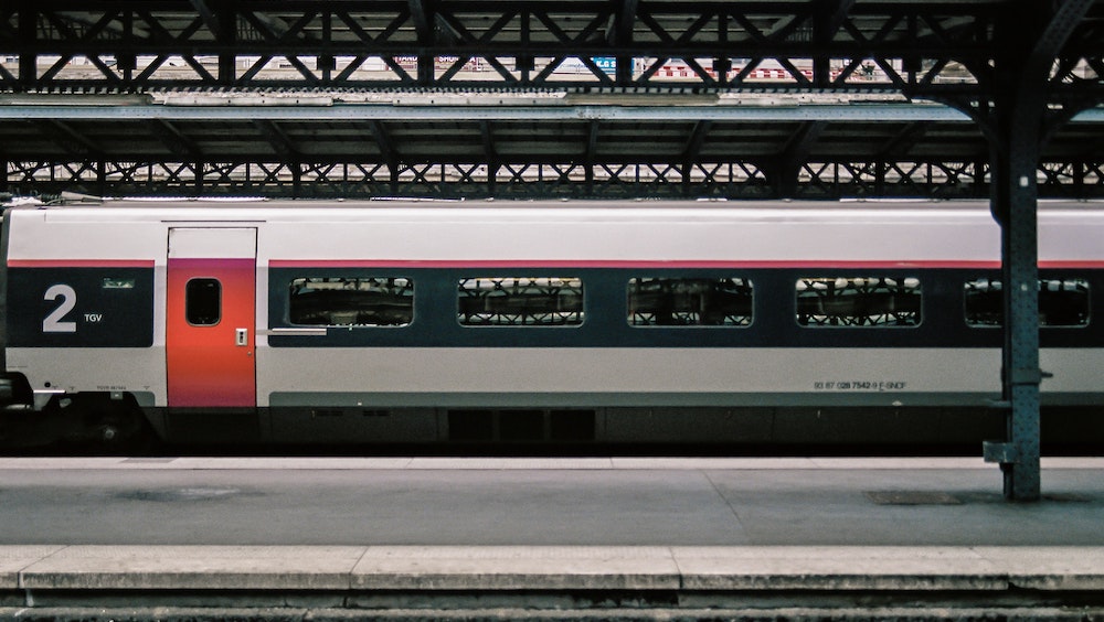 TGV in a station